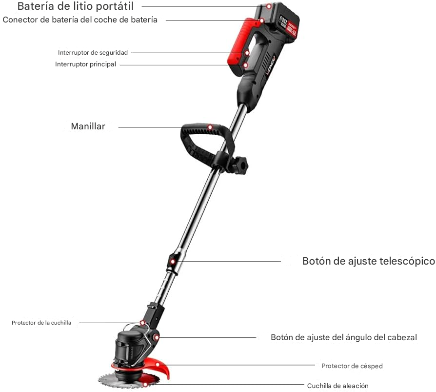 CORTA CESPED ELECTRICO 2 BATERIAS DE 48V