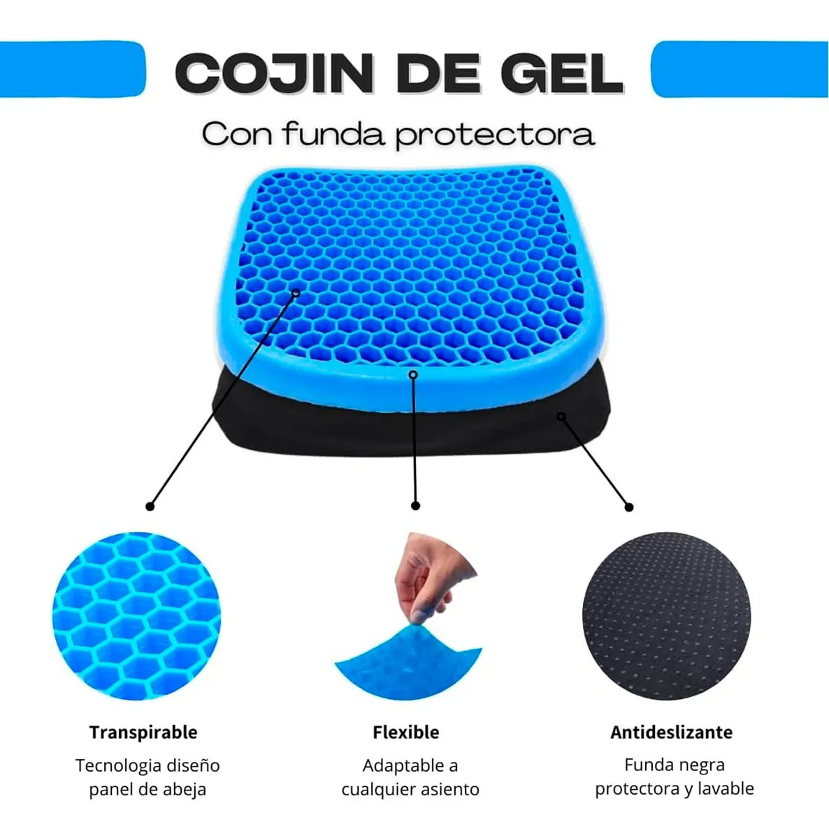 COJIN AZUL EN GEL