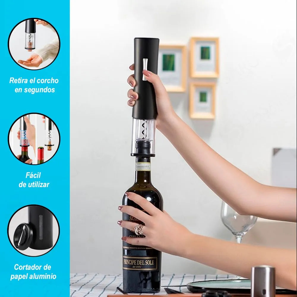 SET DESTAPADOR DE VINO ELECTRICO