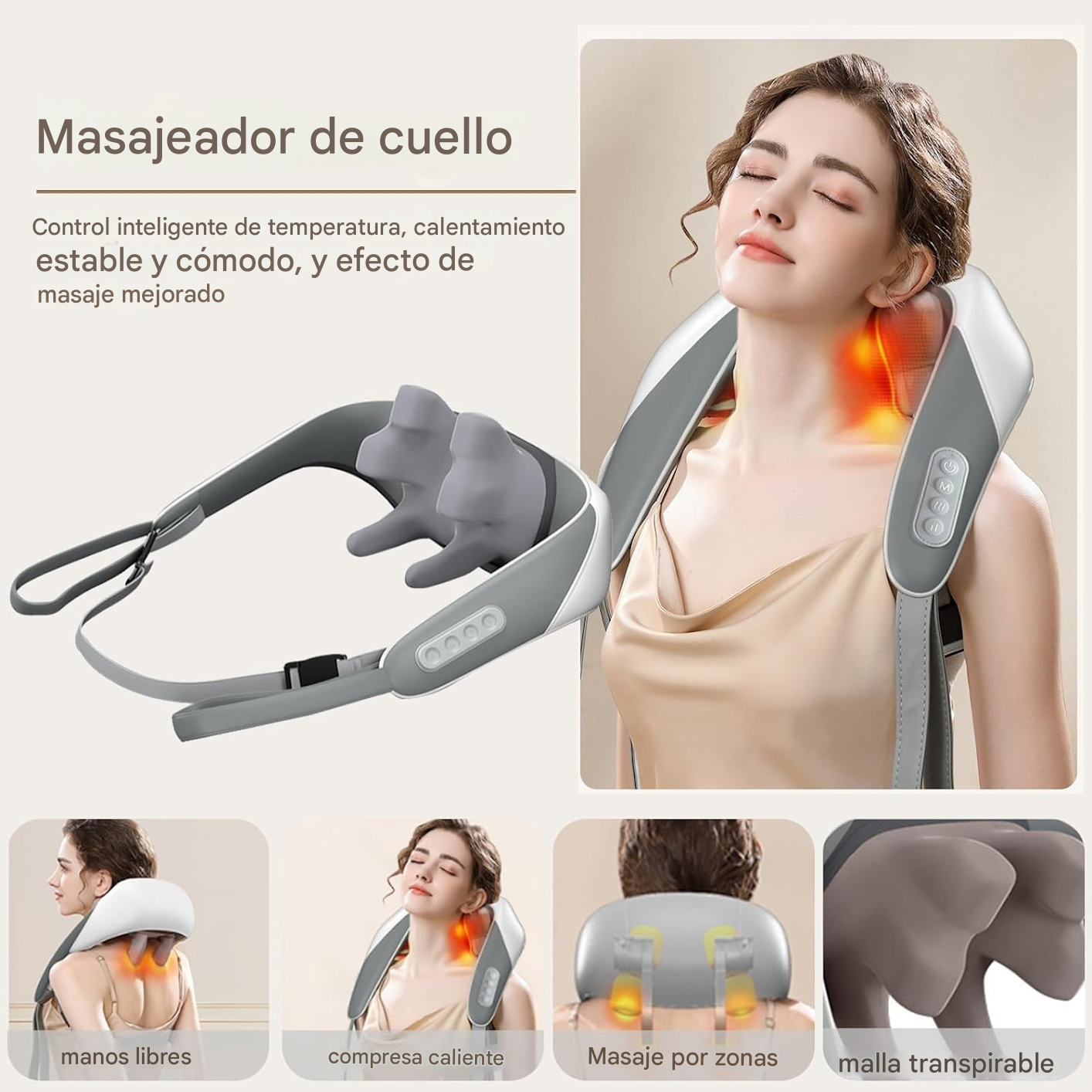 MASAJEADOR DE CUELLO AJUSTABLE