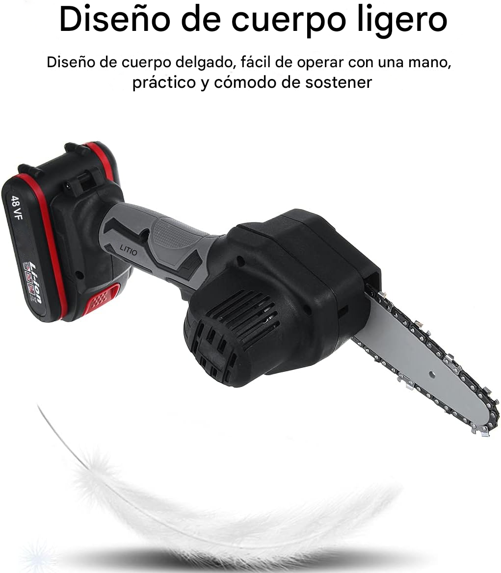 MINI MOTOSIERRA DE MANO INALAMBRICA 1 BATERIAS 48V