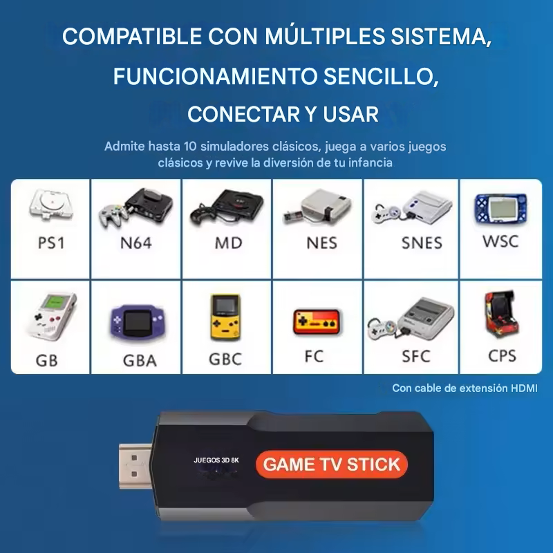 CONSOLA GAME Y TV STICK 5G HDMI 8K