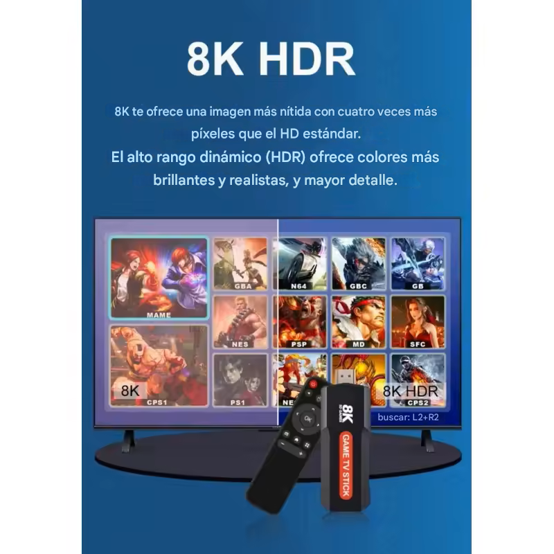 CONSOLA GAME Y TV STICK 5G HDMI 8K