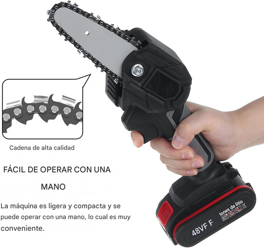 MINI MOTOSIERRA DE MANO INALAMBRICA 1 BATERIAS 48V